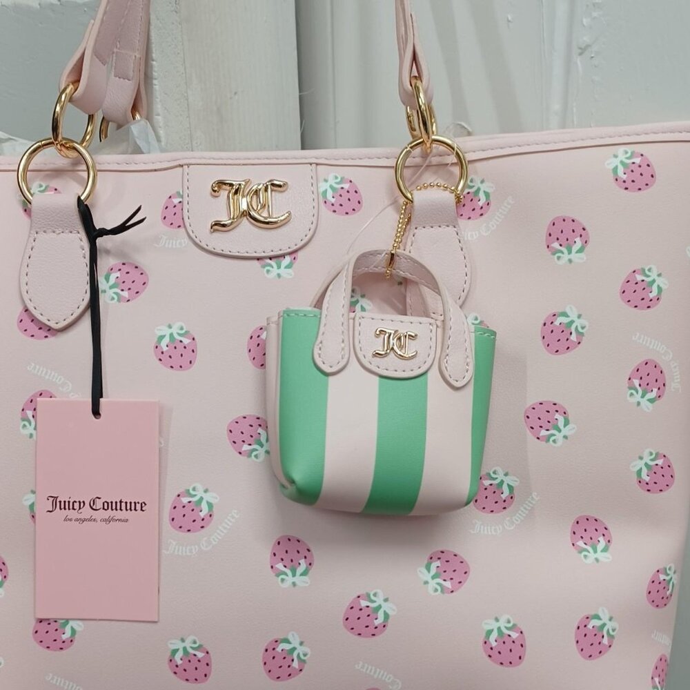Juicy Couture Strawberry tote bag with mini charm bag - Picture 2 of 4